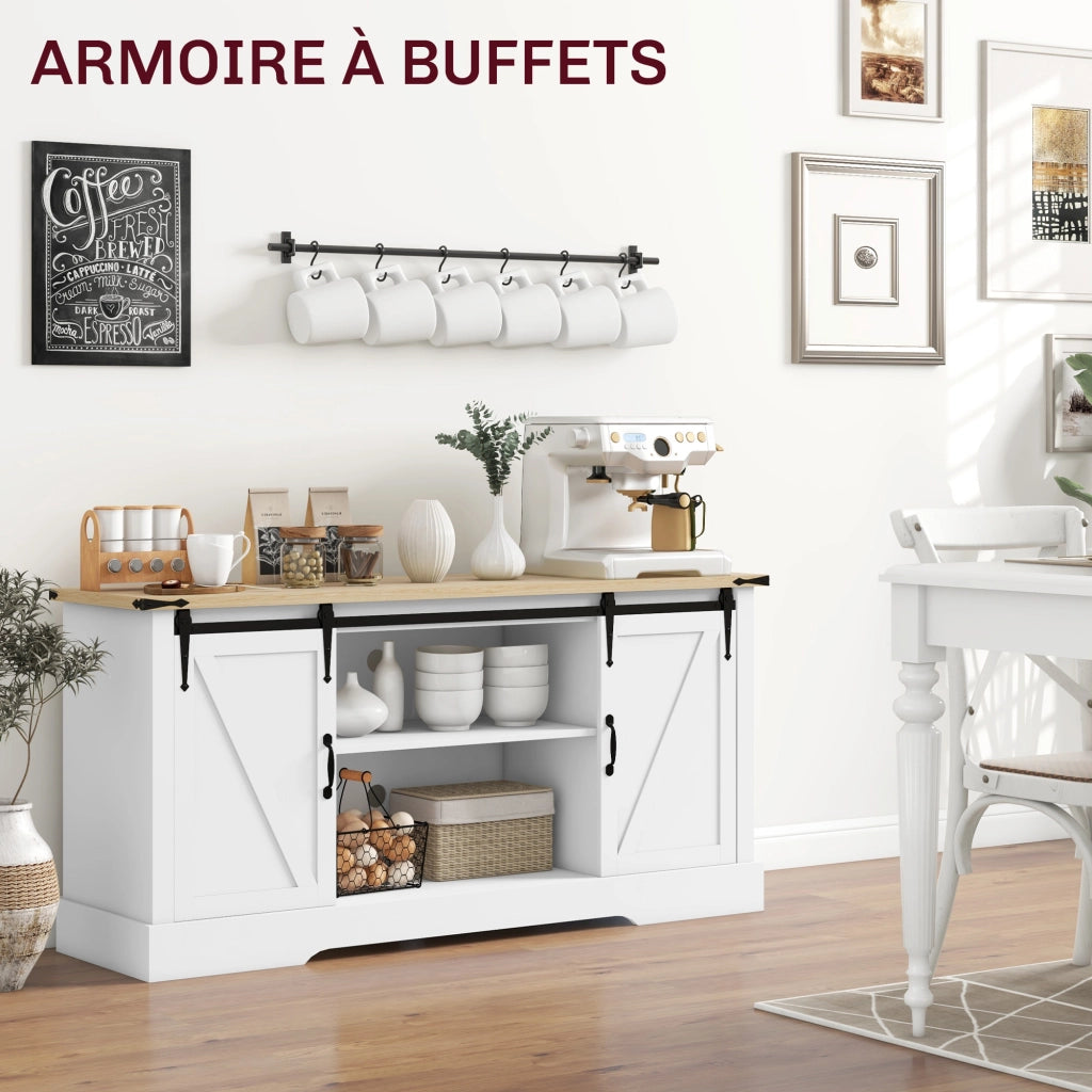 Armadio con ante scorrevoli ¨C zephmum ¨C bianco rovere 150x40x72 cm