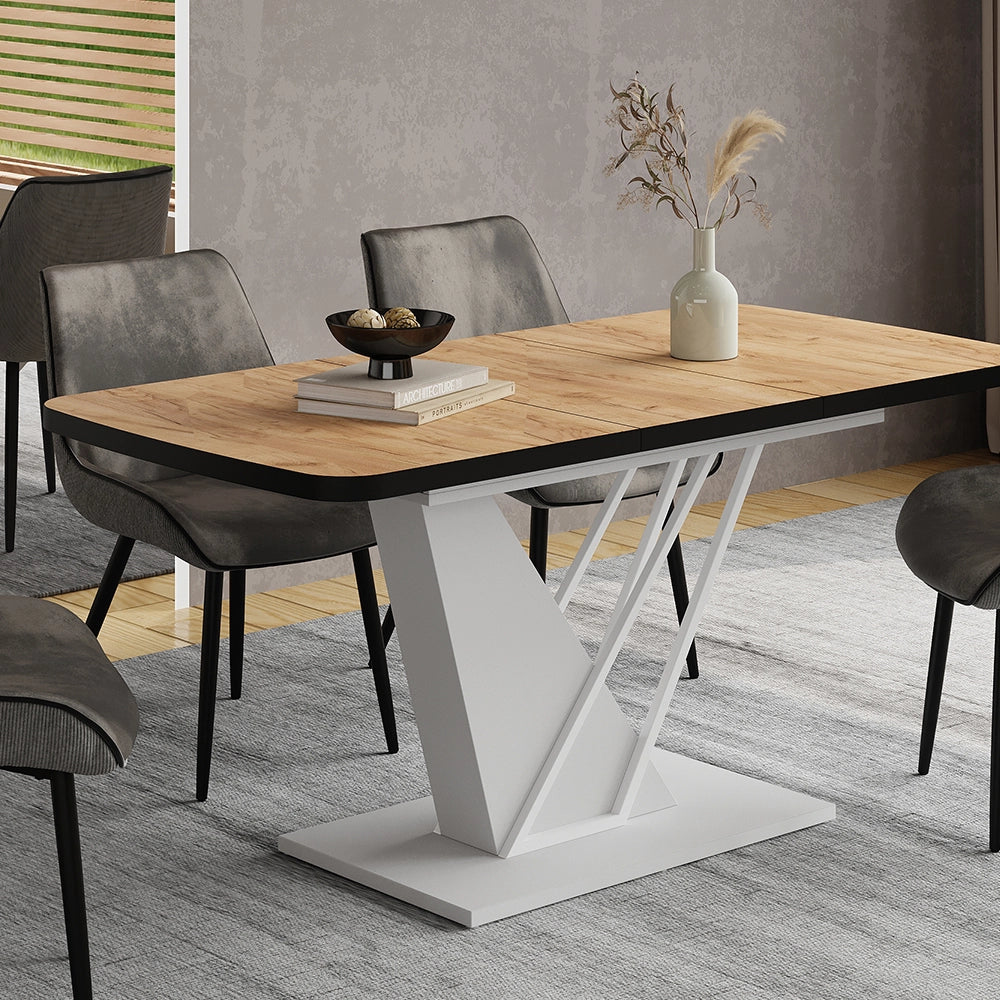 Vicco tavolo da pranzo allungabile Quercia dorata/bianco 120 x 80 cm estensibile