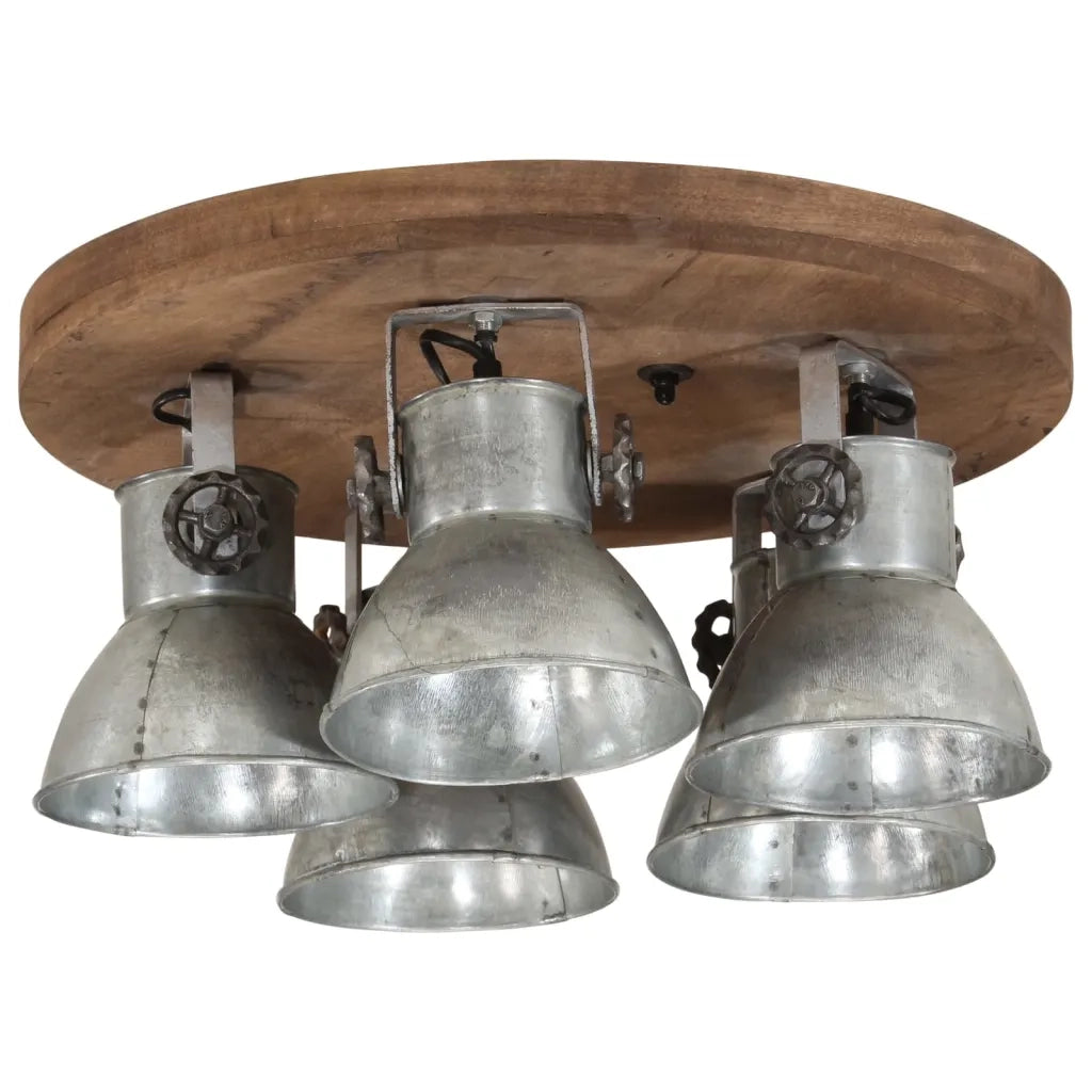 Lampada da Soffitto 25 W Argento Vintage 50x50x25 cm E27 CFW2356663