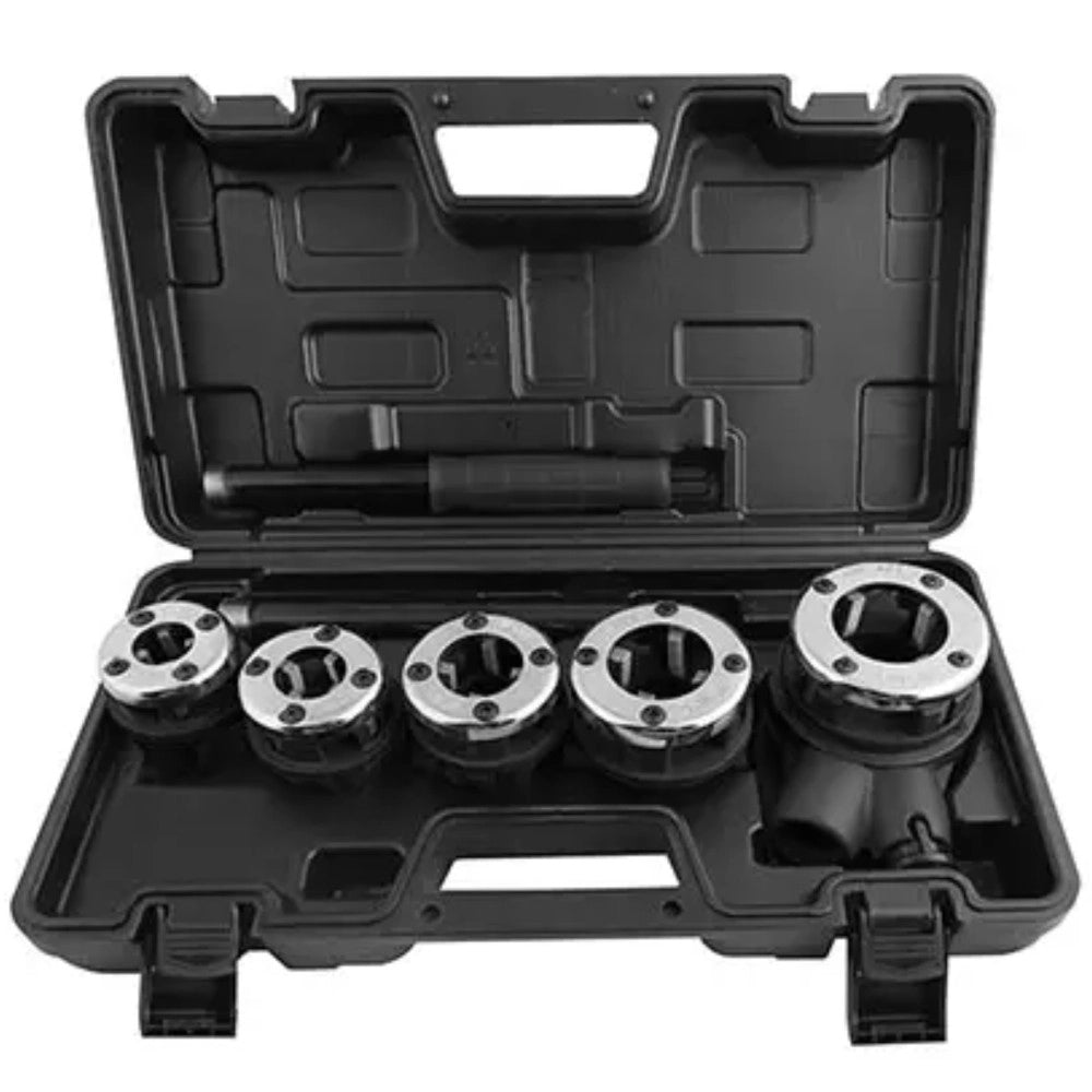 Trade Shop - Set Filiera Filiere Per Tubi Idraulici Completa 6 Pezzi 3/8" 1/2" 3/4" 1" 1-1/4" -