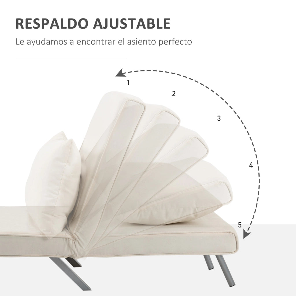 Sedia letto reclinabile con cuscino ¨C zephmum ¨C crema 65x69x80 cm