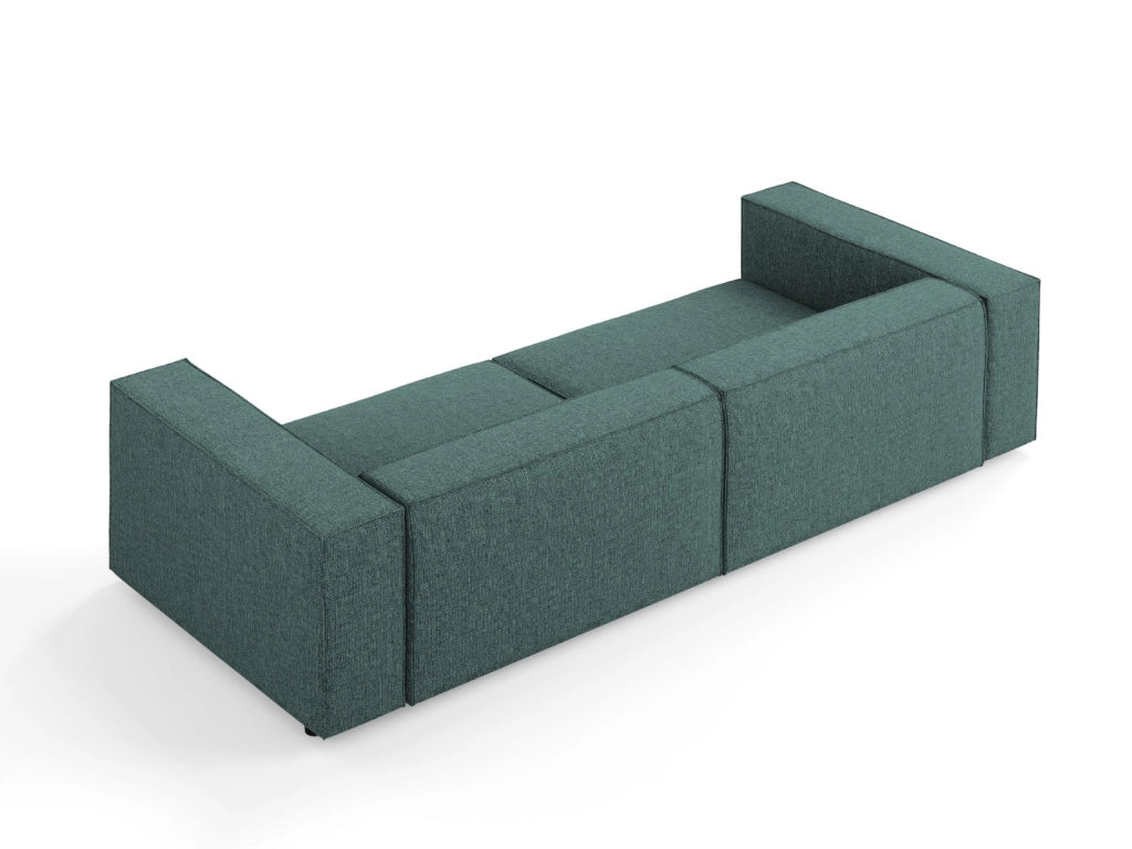Cosmopolitan Design - Divano "Arendal" 4 posti in ciniglia petrolio 