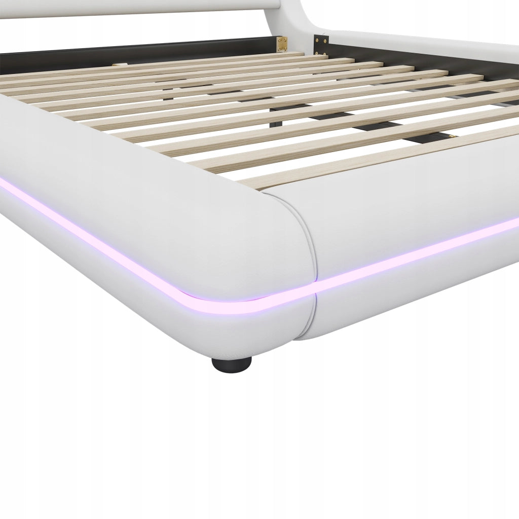 Letto matrimoniale LED - Xylo - 160x200 - Bianco