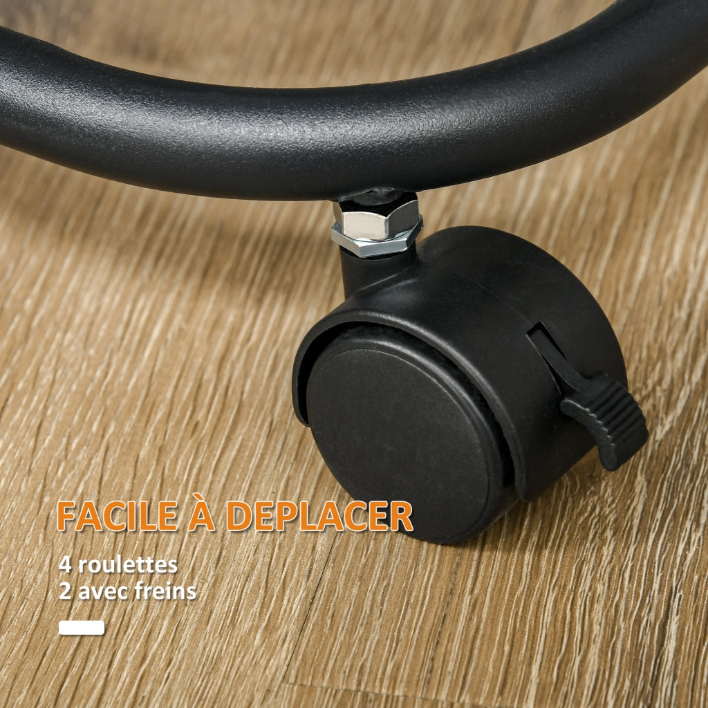 Carrello a 4 cestelli rotanti su ruote ¨C Minimal ¨C 33x33x77cm, nero