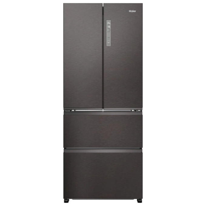 Haier frigorifero french door HFR3718ENMD, 402 L, no frost, multi-airflow, zona fresca, 4 porte, classe E, acciaio inox