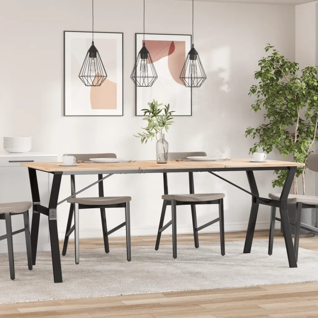 Telaio Gambe a Y per Tavolo da Pranzo 180x80x73 cm in Acciaio