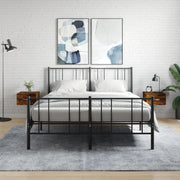 Comodini a Muro 2 pz-Set di 2 Tavolino da notte Rovere Fumo 35x35x20 cm 410709