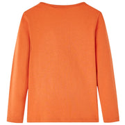 Maglietta da Bambina a Maniche Lunghe Arancione Bruciato 92 14154