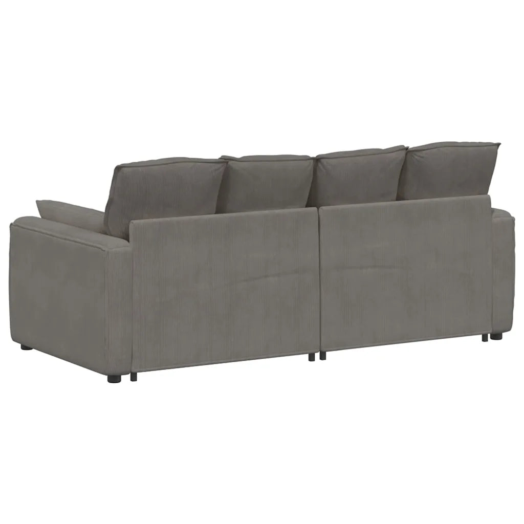 Divano Modulare con Cuscini Grigio Chiaro 3321137