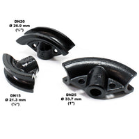 Rohrbiegemaschine hydraulisch 8 t, Rohrbiegegerät mit 3 Presstücken Ø 21,3-33,7 mm, Rohrbieger inkl. Matritzen