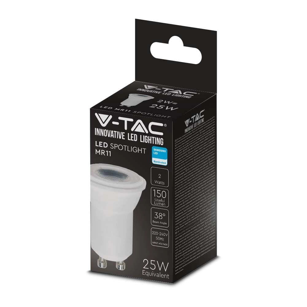 V-TAC Lampadina LED GU10 2W 180lm 3000K 38° VT-232