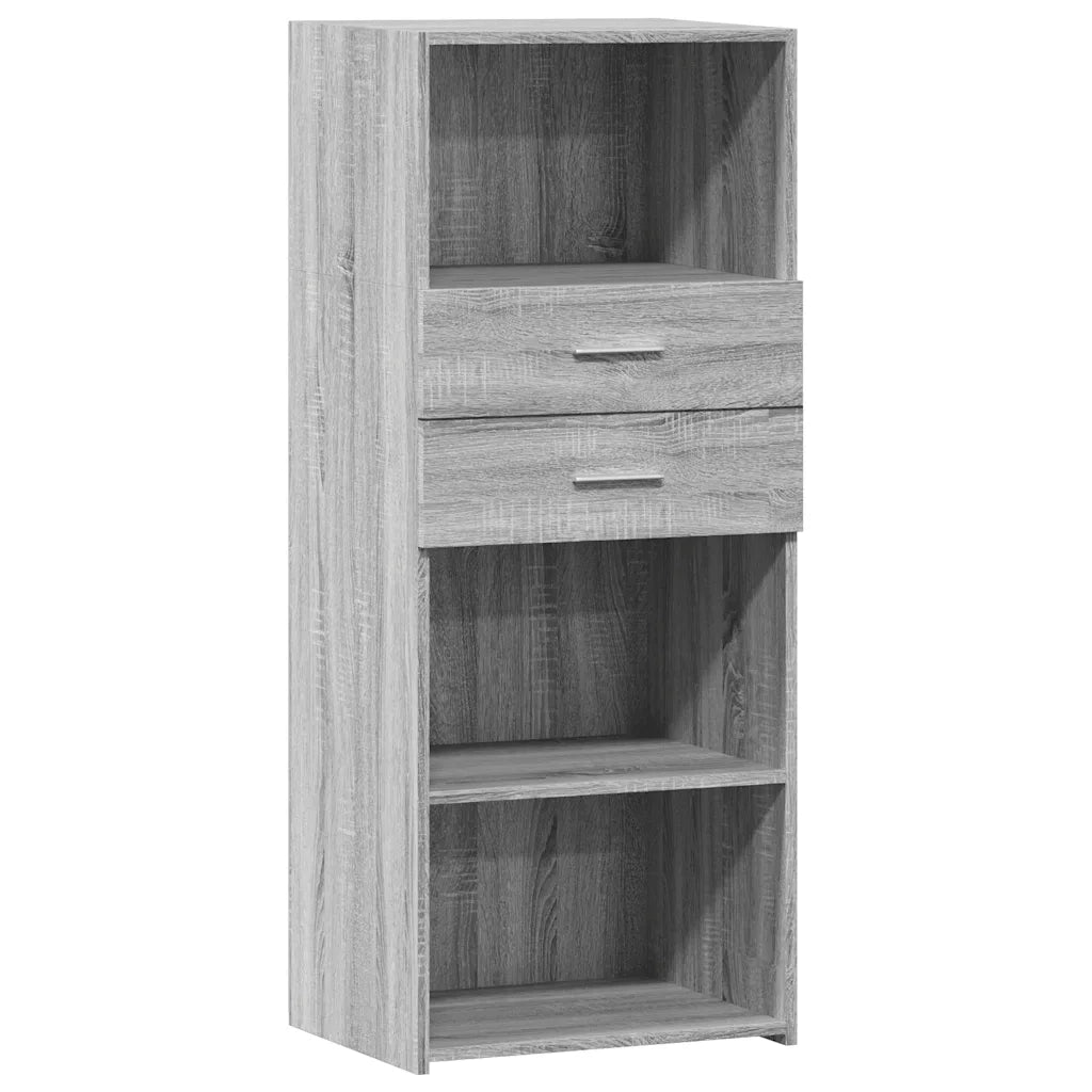 Credenza-Buffet-Armadio da cucina Grigio Sonoma 50x42,5x124 cm in Legno Multistrato