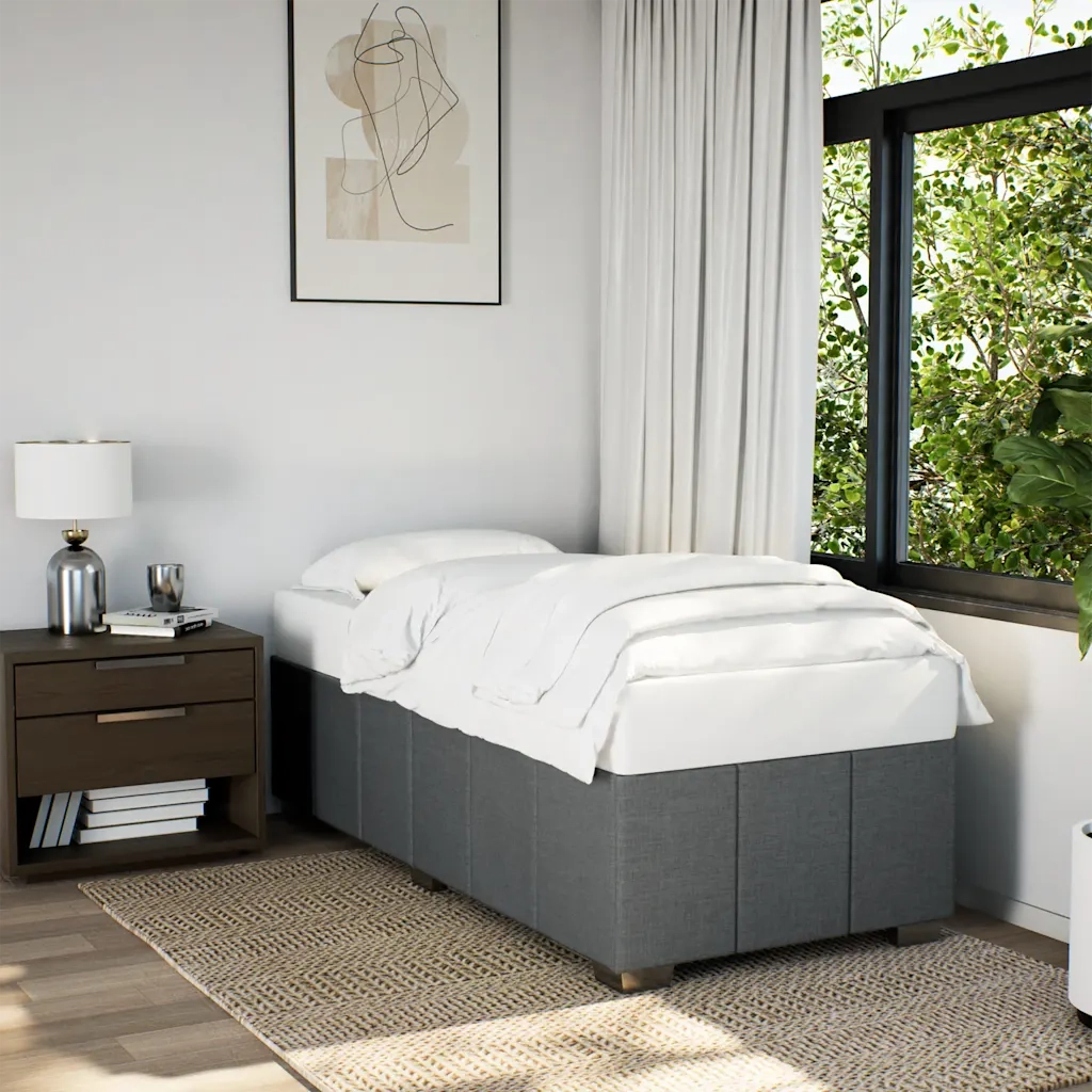Giroletto senza Materasso Grigio Scuro 100x200 cm Tessuto