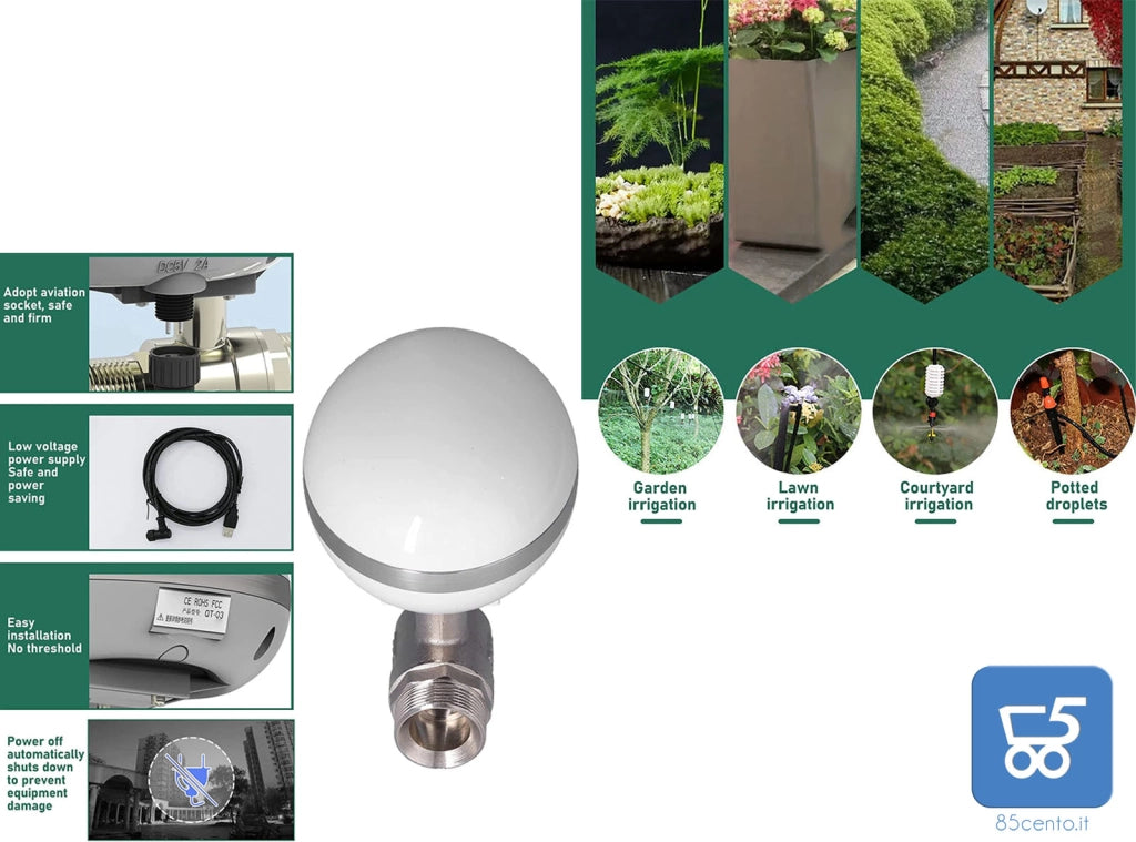 Valvola Idrica Smart Irrigazione Intelligente Automatica per Giardini per Piante Tubo 1/2 Pollice