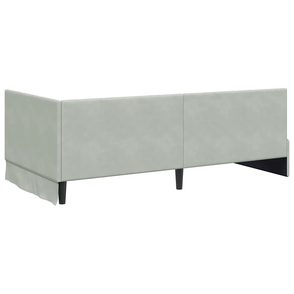 Cornice del letto ad angolo Grigio chiaro 90 cm x 190 cm