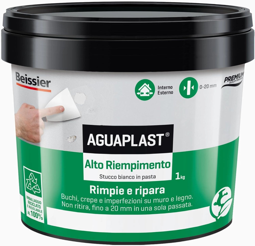 Aguaplast alto riempimento pasta stucco per muro e legno 1 kg