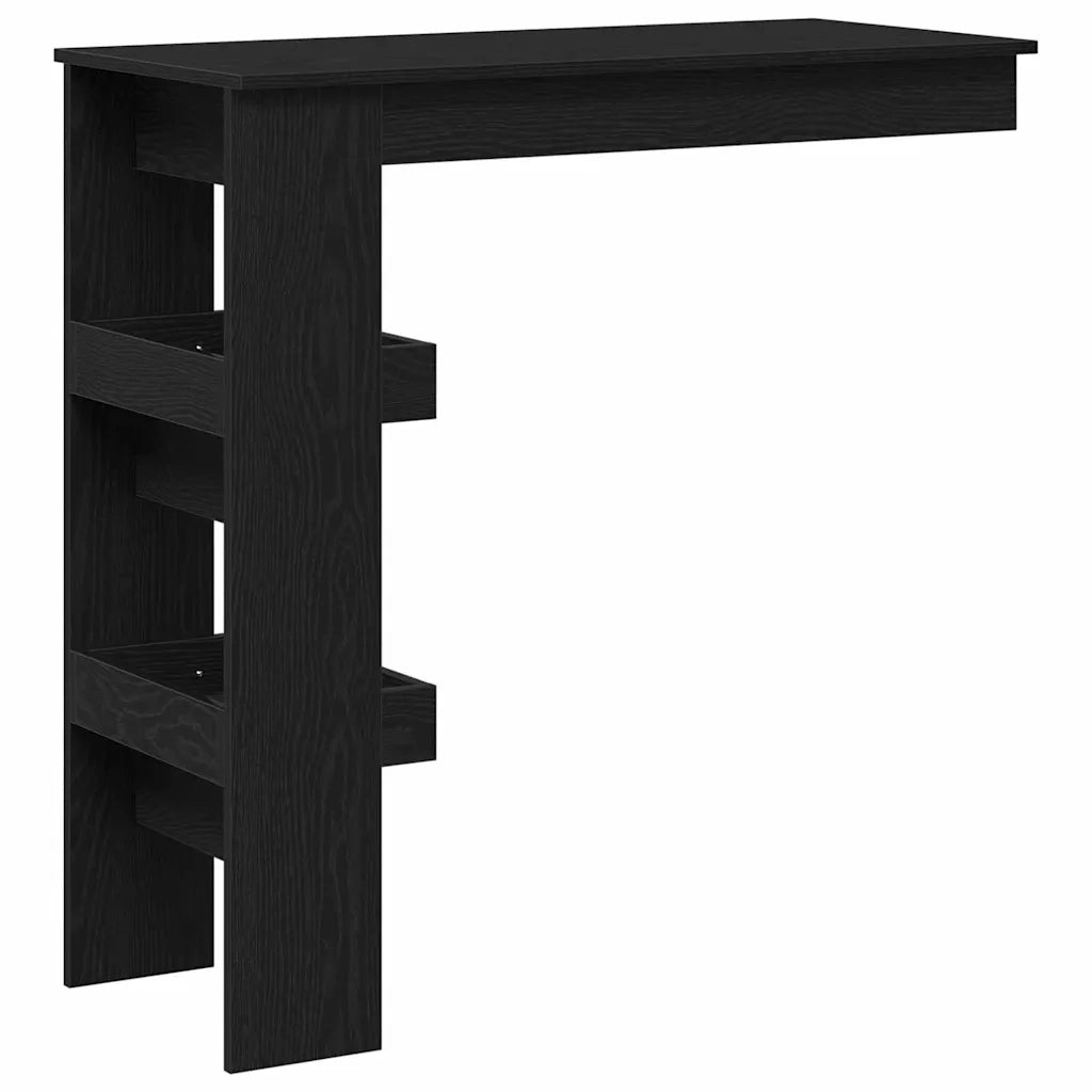Tavolo Bar da Parete Rovere Nero 102 x 45 x 103,5 cm 862748