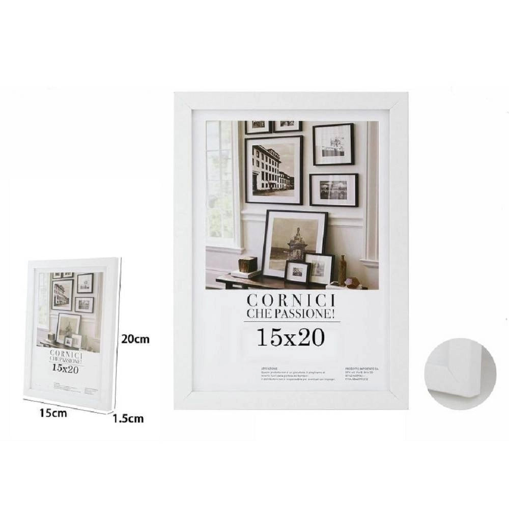 Trade Shop - Cornice Per Foto Fotografie Quadri Tele Poster Portafoto 15 X 20 Cm Bianca 63147 -