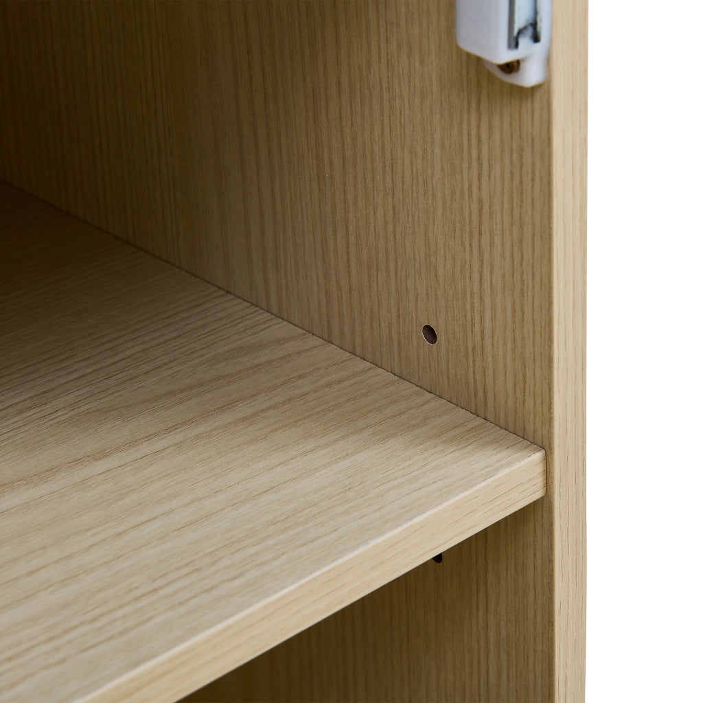 Mobili da ingresso con specchio, panca e 4 ganci, con scarpiera e asta estraibile, in MDF, stile moderno, legno