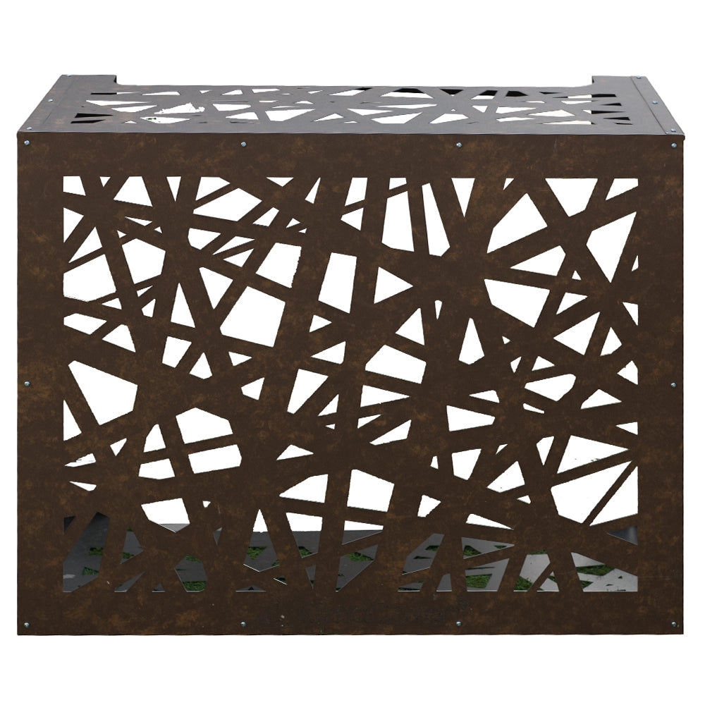 Copricondizionatore Copertura per Climatizzatore 86x44x68 cm Artist M in Alluminio Marrone Corten