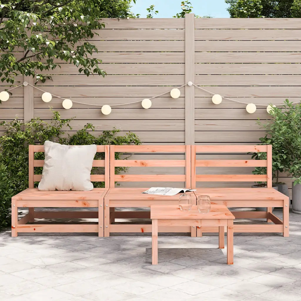 Divani Giardino Senza Braccioli 3pz 70x70x67cm Massello Douglas 837933