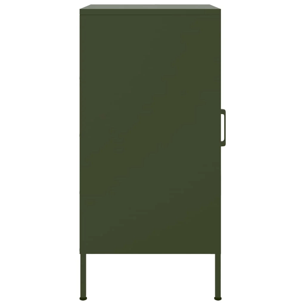 Buffet credenza cassettiera armadio mobile contenitore organizer per cucina soggiorno salotti set da 2 verde oliva 36 x 39 x 79 cm acciaio verde 02_0036983