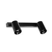 Faro Barcelona - Coppia Faretti Orientabili Stan 2 GU10 max 5Wx2 - Metallo, Installazione a Parete o Soffitto, lampadina esclusa - Nero