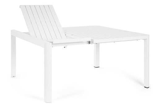 Tavolo Allungabile da Giardino 149x97/149x77.5 cm in Alluminio Kiplin Bianco