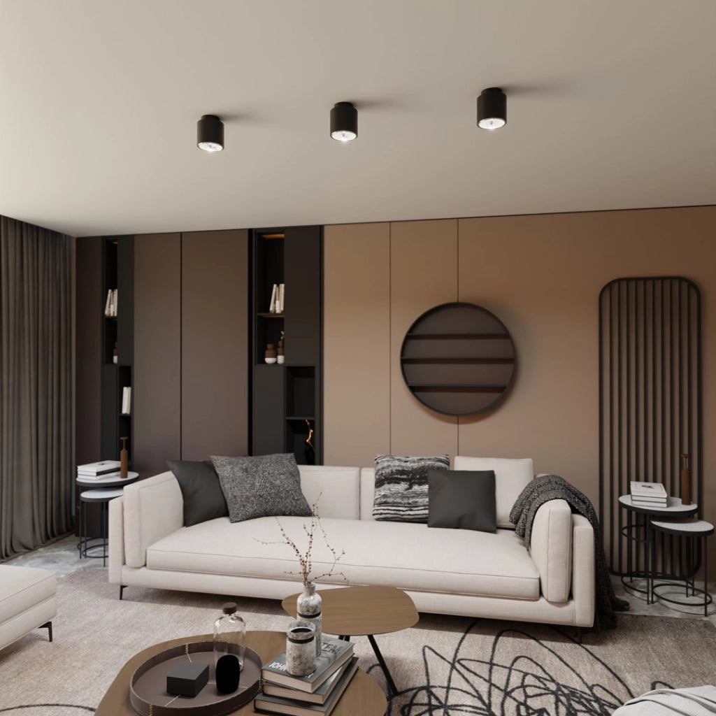 Spot soffitto nero tondo 12 cm ES111 15W Emibig Nano