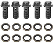 Kit di serraggio a 5 pezzi - M10x1,25 / M10x1,0 mm - Viti a chiusura - Cavi di freno - Alta precisione - Qualità professionale - Cuscinetti di freno