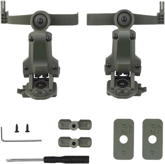 Adattatore di Rail per Cappuccio Rotativo Multiangolare per Cinturino di Cappuccio Cuffie Tattiche Accessori Orecchini Orecchie Supporto per Attività Outdoor