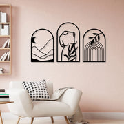 Motida, Quadro Materiale Struttura in Metallo, 58x40h cm Nero