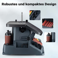 Levigatrice a mandrino oscillante 500 W, 2000/min, funzionamento a rullo e a nastro, con 5 bussole, Smerigliatrice