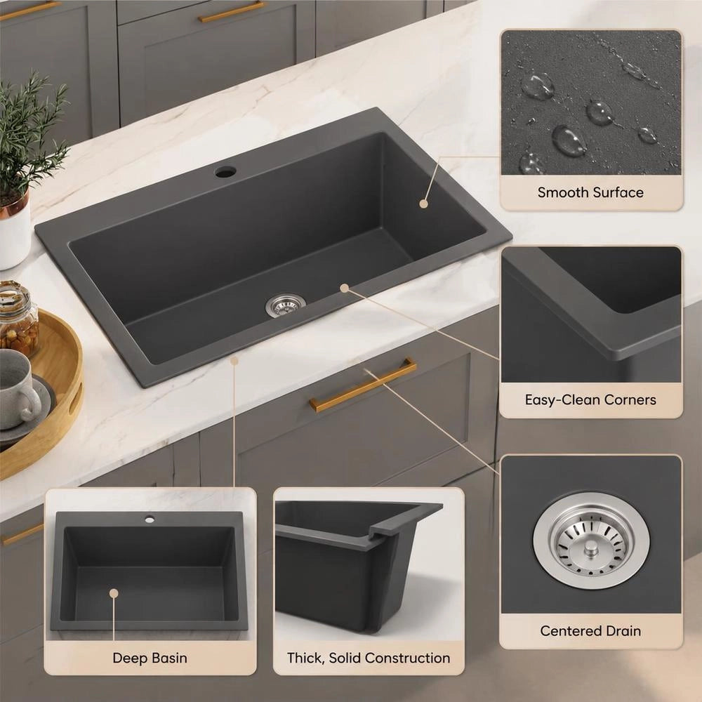 Handmade Built-in Sink, Black Stainless Steel