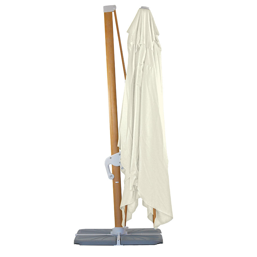 Ombrellone da Giardino Decentrato 4x4m Roma Wood beige