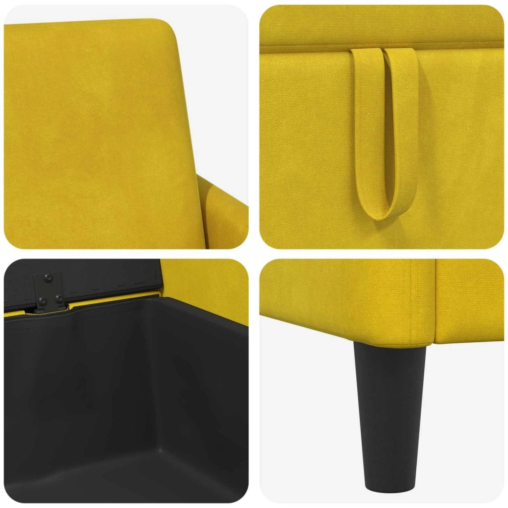 Set di Divani con Storage 2 pz Giallo Poliestere 3429225