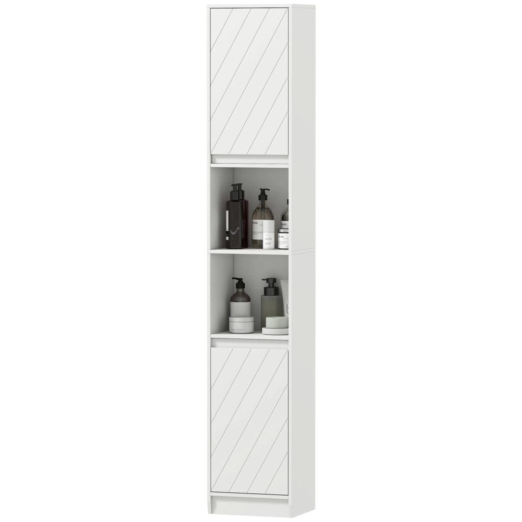 Colonna bagno con 2 ante e 2 ripiani aperti ¨C zephmum ¨C bianco 30x24x170 cm