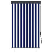 Tenda a Rullo per Esterni 100x250 cm Blu e Bianca 145955