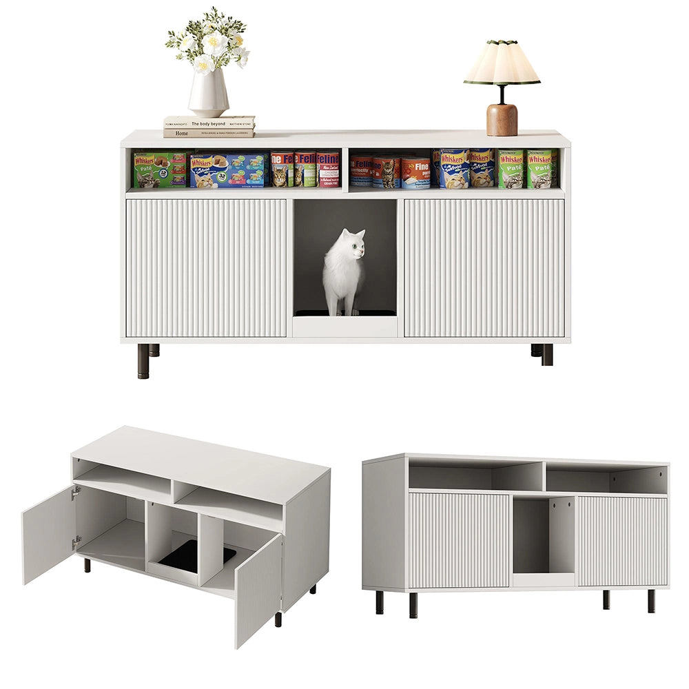 Armadio lettiera con tappeto - Xylo - 120x50x66cm bianco