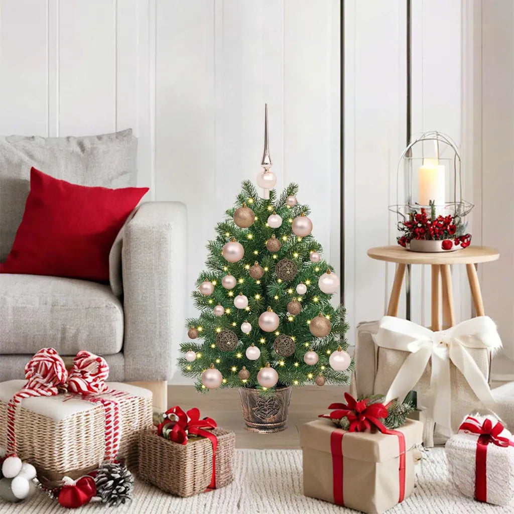 Albero di Natale artificiale con 150 LED Verde 65 cm PE e PVC 3397300