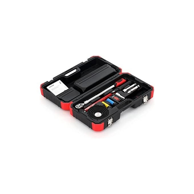 Gedore R68903011 Set Attrezzi per Montaggio Ruote Chiave Dinamometrica Meccanica 11 Pezzi Campo Coppia 40 - 200 Nm Precisione ±3% Materiale Acciaio al Cromo Vanadio Valigia in Plastica colore Nero