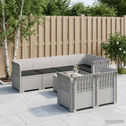 Divano 7 Posti da Giardino con Cuscini Aspetto Rattan PP Bianco 3444151