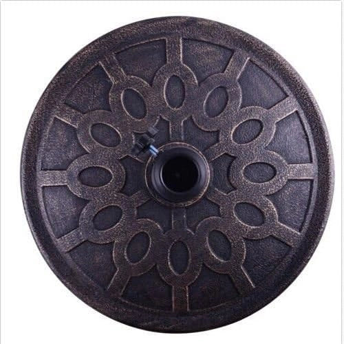 Base Ombrellone da Giardino, Base per Ombrellone da Esterno, Piedistallo Ombrellone da Giardino, φ44,5 x 33 cm, Adatto per Palo Ombrellone φ38mm o φ48mm (Bronzo (modello2))