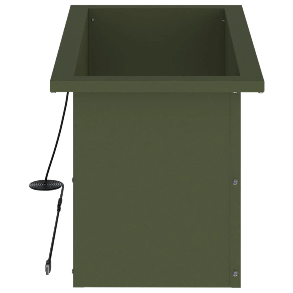 Fioriera da giardino con LED Verde Oliva 30 x 60 x 30 cm 8008090