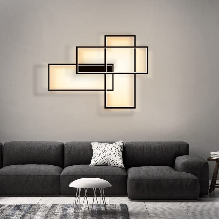 ZMH Lampada da soffitto LED geometrica moderna multifunzionale anche parete