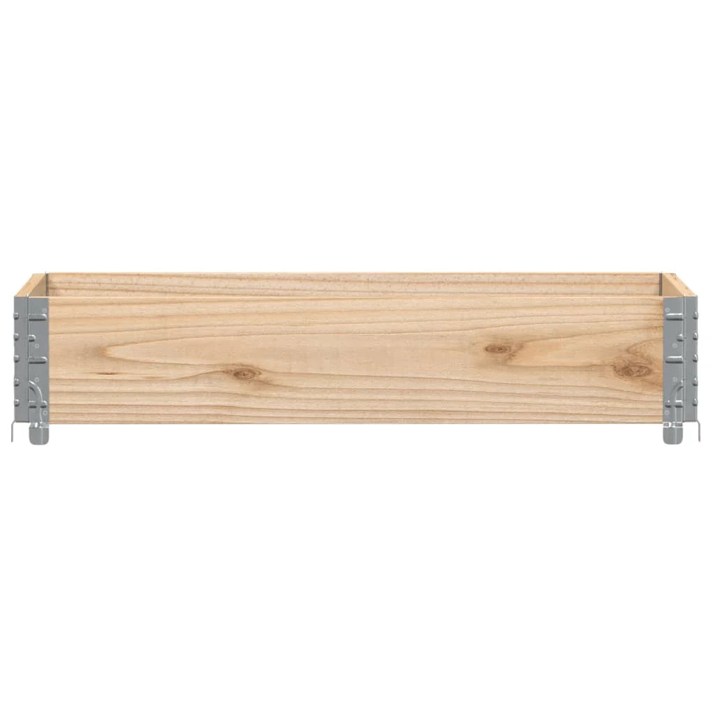 Fioriera rialzata per piante fiori terrazzo giardino 100 x 50 cm legno massello di pino marrone 02_0037278