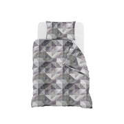Copripiumino Singolo con Stampa sul Sacco e Federa Linea River Sepik Grey