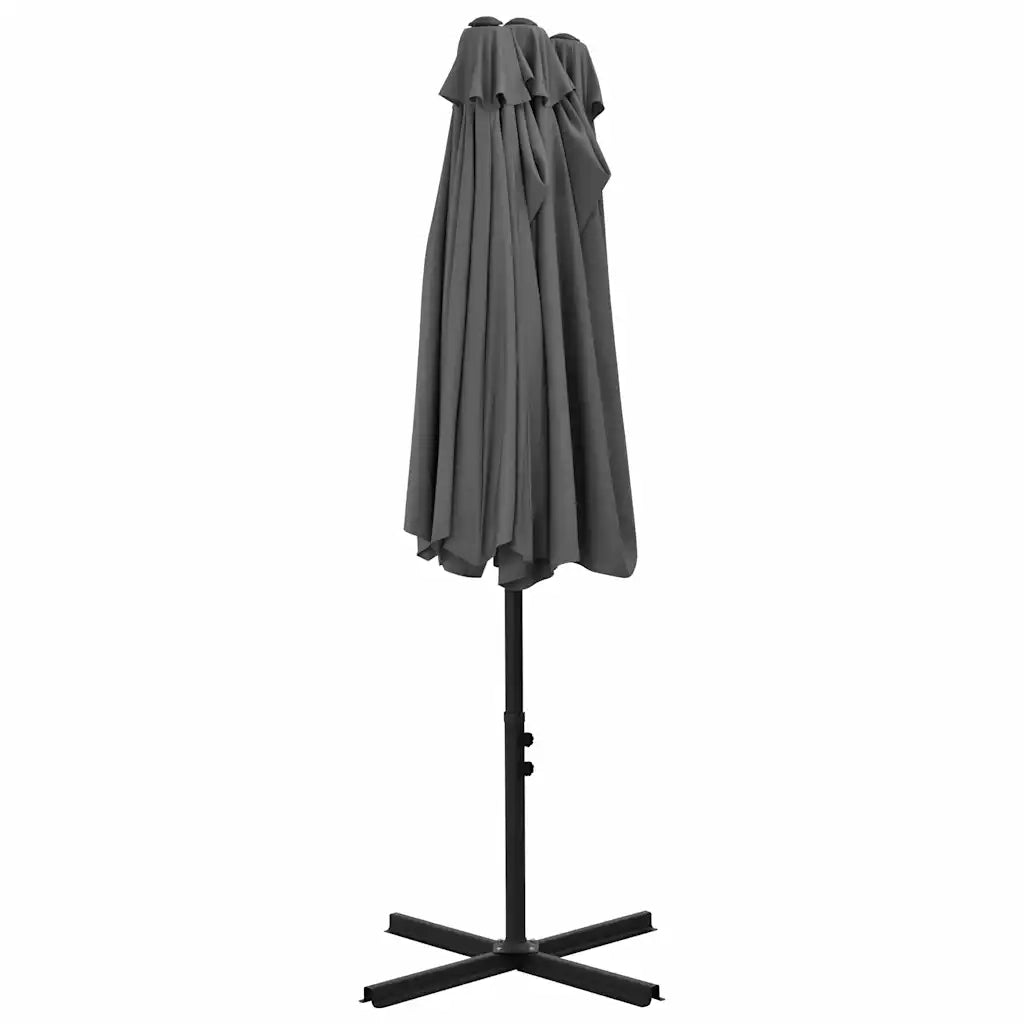Ombrellone da Esterni con Palo in Alluminio 460x270cm Antracite 44869