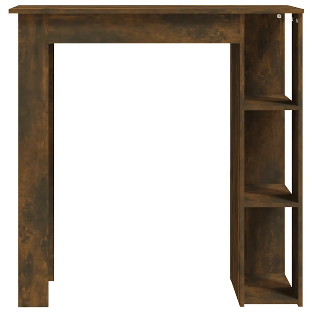 Tavolino da Bar con Ripiani Rovere Fumo 102x50x103,5 cm 812963