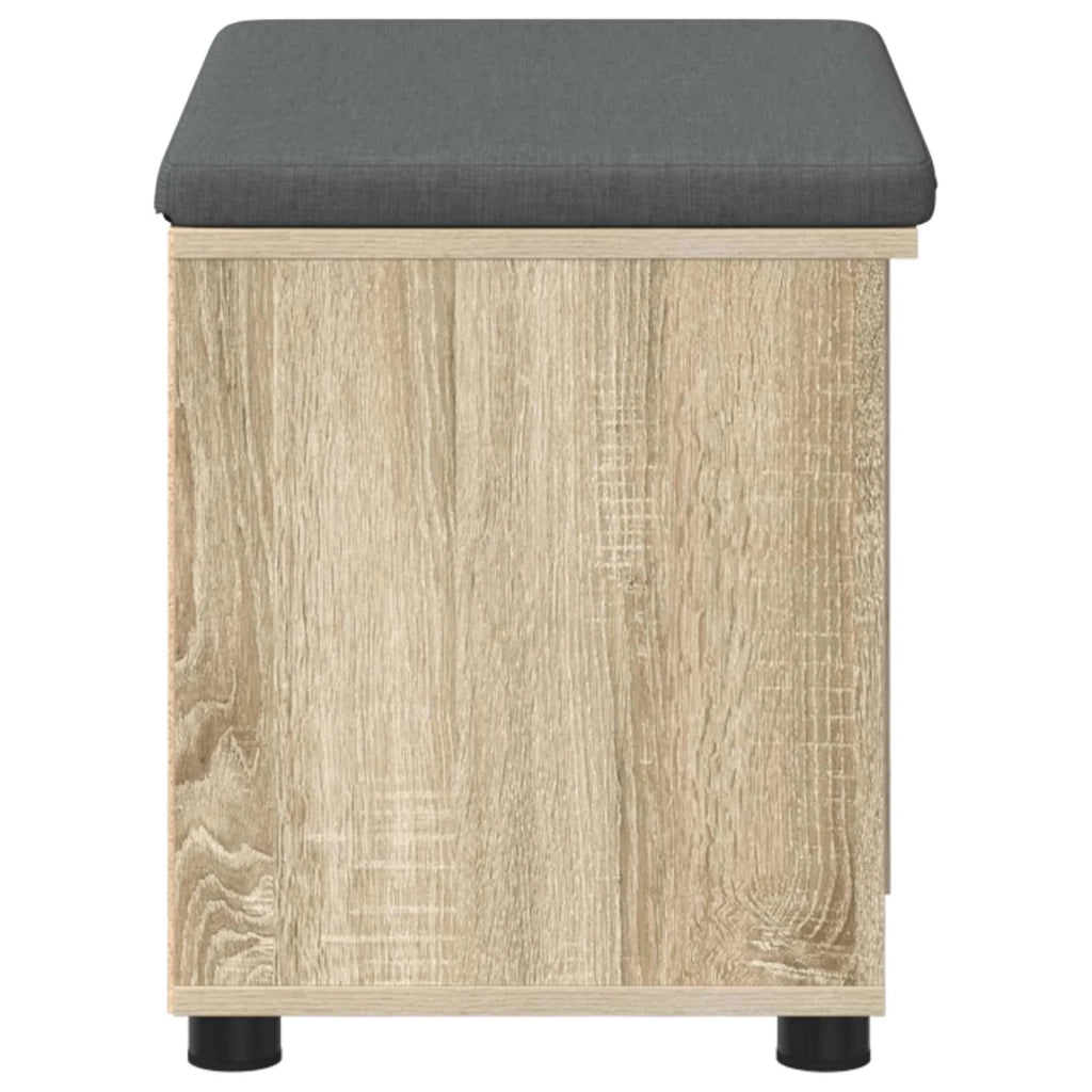Panca per ingresso con cuscino-Sgabello-Panca da Corridoio Rovere Sonoma 60 x 38 x 46 cm 563630